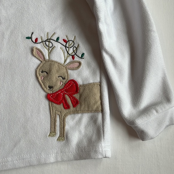 Carter's Reindeer Christmas Pajama Set Girl's Size 4 - Picture 4 of 8